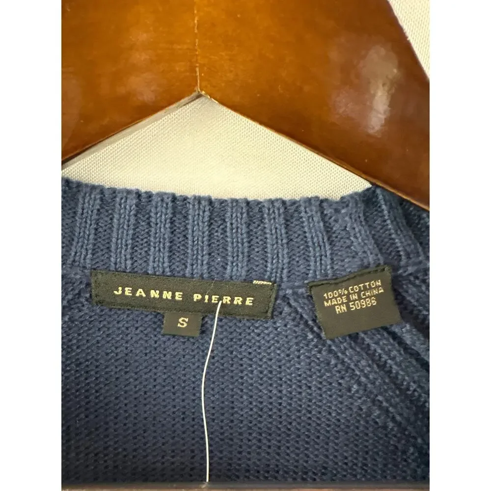Women’s Jeanne Pierre Small Navy Pullover Sweater